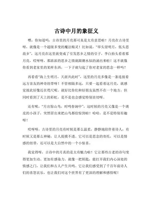 古诗中月的象征义