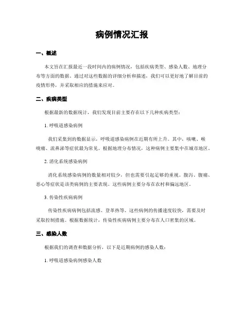 病例情况汇报