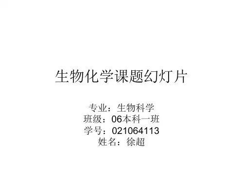 生物化学课题幻灯片
