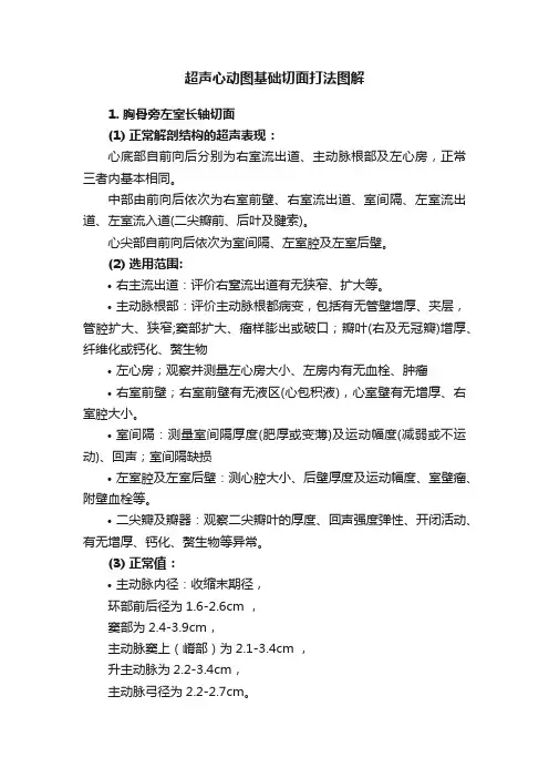 超声心动图基础切面打法图解