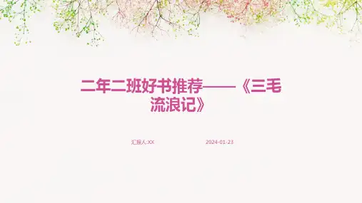 二年二班好书推荐——《三毛流浪记》