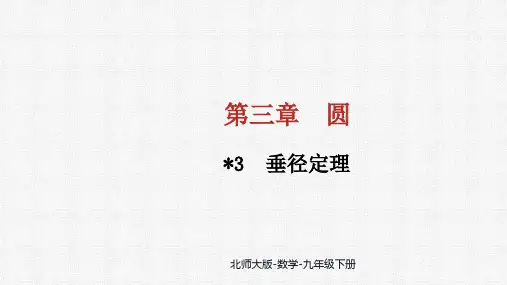 3.3 垂径定理 课件(共25张PPT)2024-2025学年数学北师大版九年级下册.ppt