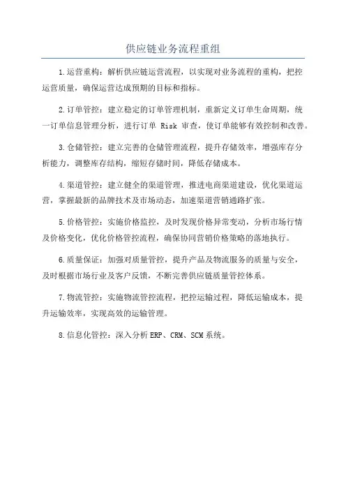 供应链业务流程重组