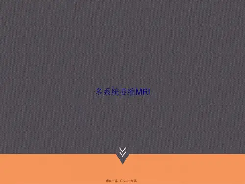 多系统萎缩MRI讲课文档