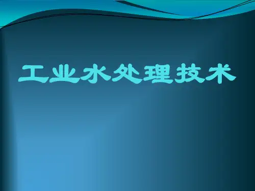 工业水处理技术完整可编辑版