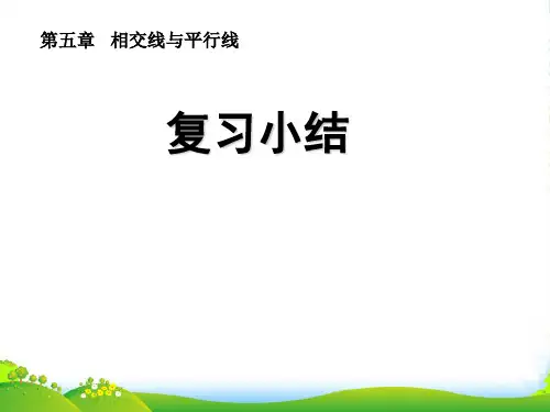人教版七年级数学下册第五章《相交线与平行线 复习小结》公开课课件