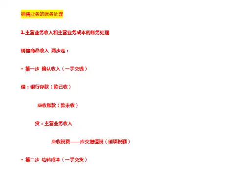 销售业务的账务处理
