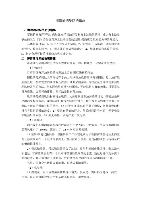 海洋油污染防治-