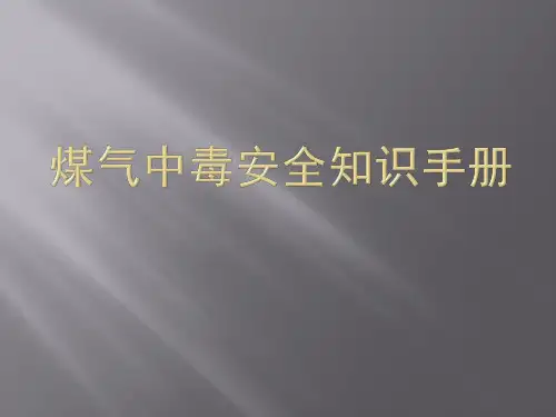 安全教育PPT-煤气中毒安全知识手册