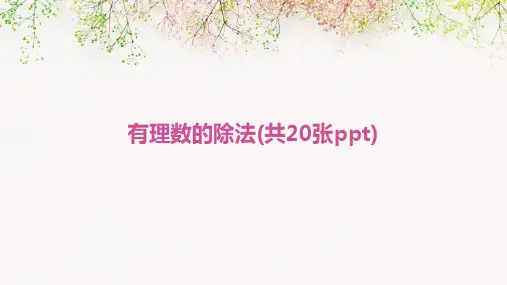 有理数的除法(共20张PPT)