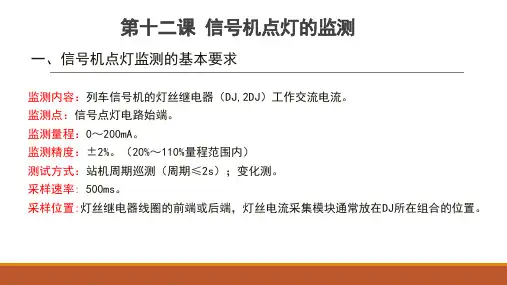 城市轨道交通微机系统 第十二节课 信号机点灯的监测