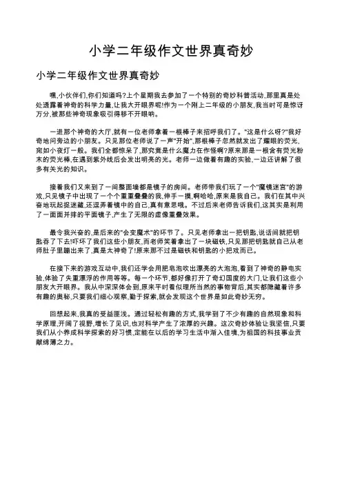 小学二年级作文世界真奇妙