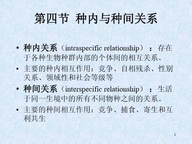 种内与种间关系