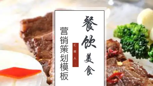 餐饮美食大气西餐美食营销推广策划PPT模板课件