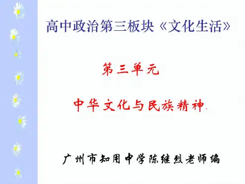 高考政治中华文化与民族精神复习