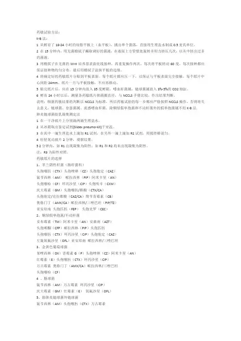 药敏试验方法1