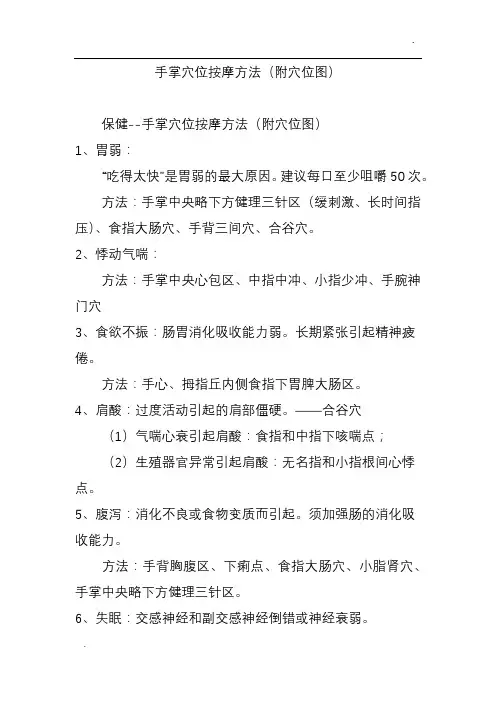 -手掌穴位按摩方法(附穴位图)