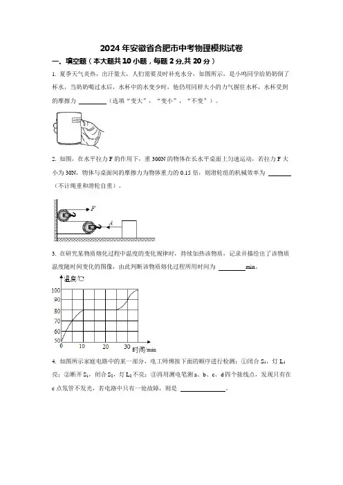 2024年安徽省合肥市中考物理模拟试卷