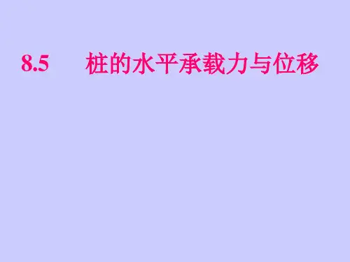 水平承载力与位移,群桩基础计算