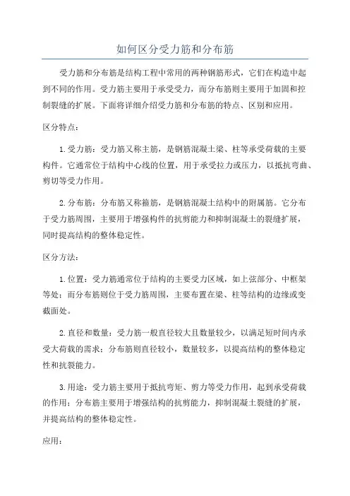 如何区分受力筋和分布筋