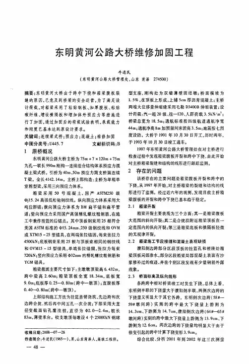 东明黄河公路大桥维修加固工程