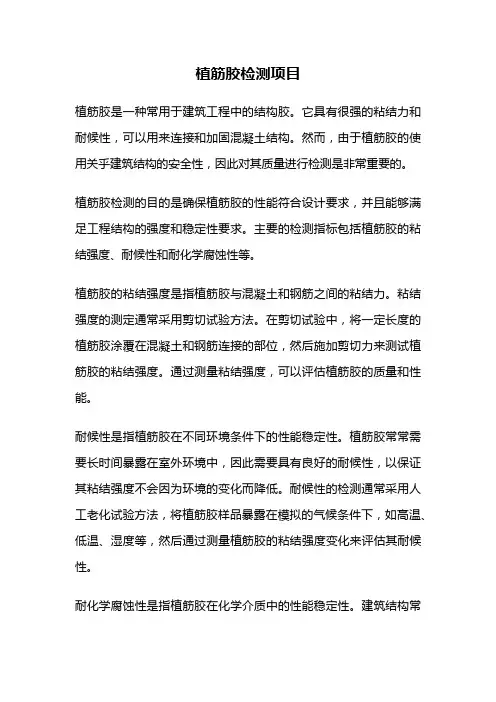 植筋胶检测项目