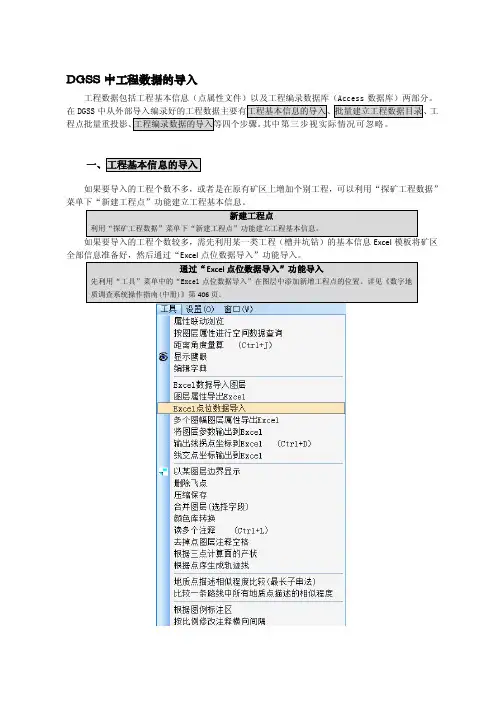 [讲解]DGSS中工程数据的导入