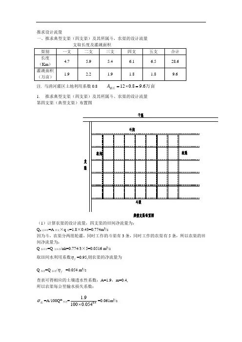 农田水利渠道流量设计