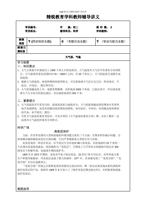 大气层、气温