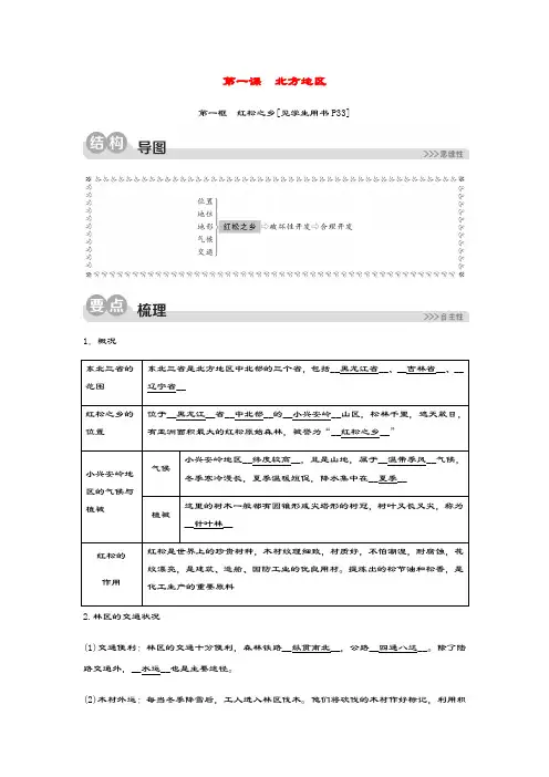 2020春七年级历史与社会下册第六单元一方水土养一方人第一课北方地区第一框红松之乡同步测试(含解析)新人