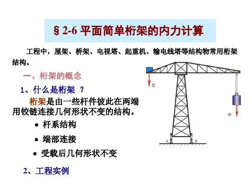 17 桁架 平面力系习题课