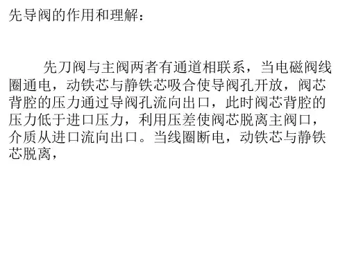 先导阀的作用和操作方法详解