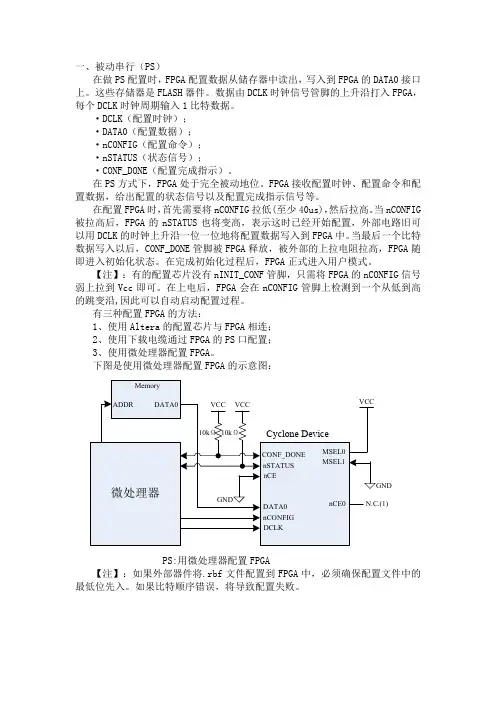 FPGA串行管脚说明