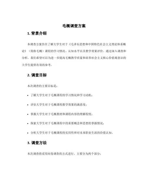 毛概调查方案