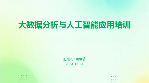 大数据分析与人工智能应用培训ppt
