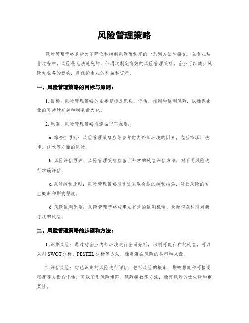风险管理策略