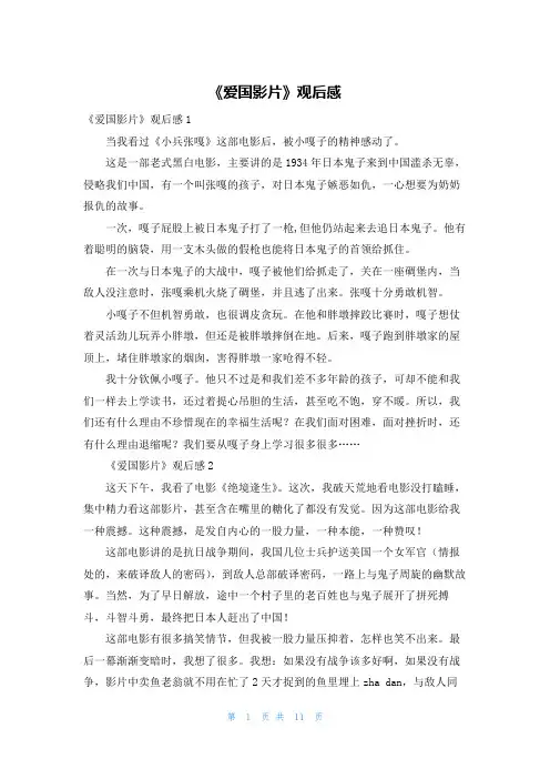 《爱国影片》观后感