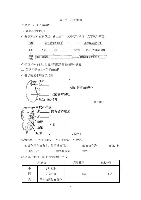 人教版七年级上册生物第二单元第一章第二节知识点总结