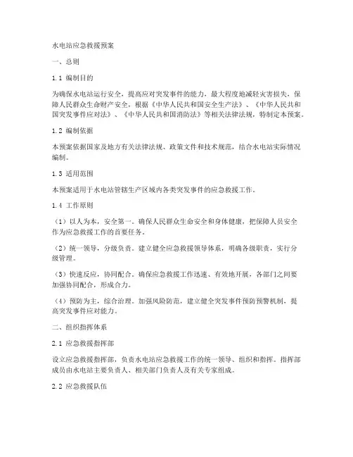 水电站应急救援预案