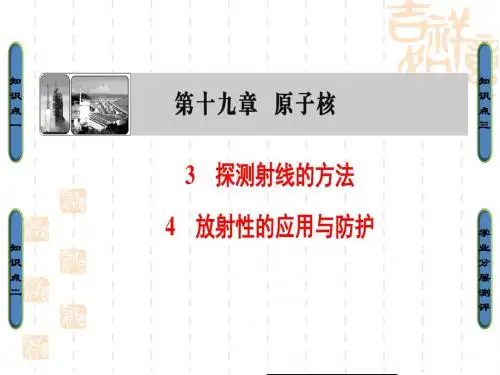 人教版高二选修3-5(课件)第十九章_原子核_3_探测射线的方法_4_放射性的应用与防护