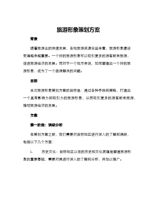 旅游形象策划方案