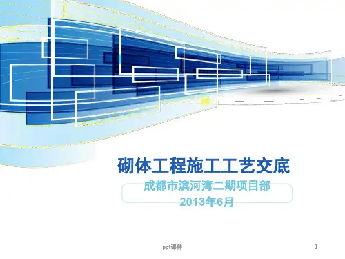 砌体施工工艺  ppt课件