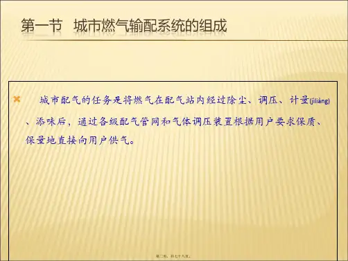 城市燃气输配系统PPT