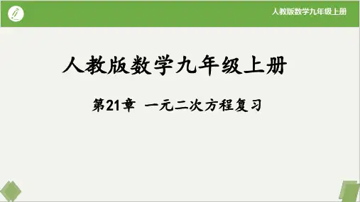 第21章 一元二次方程复习(复习课件)九年级数学上册(人教版)