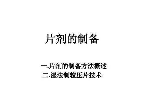 片剂的制备及包衣-药剂