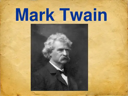 马克吐温mark Twain英文简介