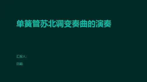 单簧管苏北调变奏曲的演奏