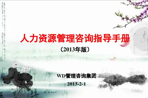 人力资源管理咨询指导手册