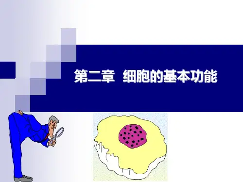《生理学》细胞的基本功能——1细胞的跨膜运输方式