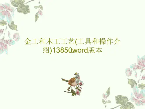 金工和木工工艺(工具和操作介绍)13850word版本共55页文档